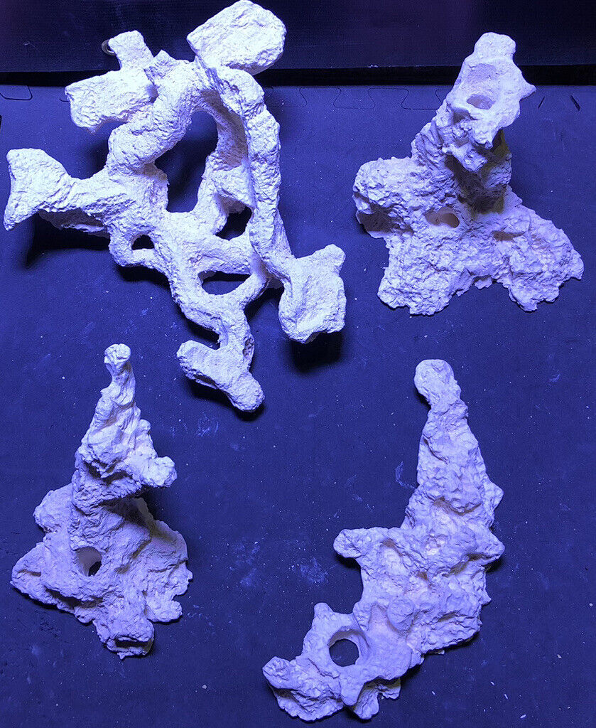 Reef Ceramic White Coral Arch/Habitat MarineFreshwater Aquarium Decoration 4PCS