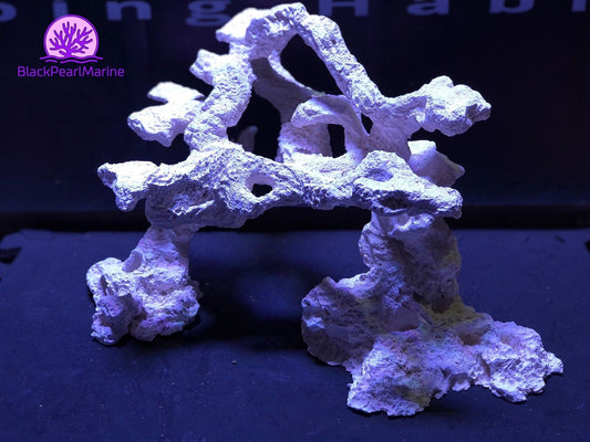 Reef Ceramic White Coral Arch/Habitat MarineFreshwater Aquarium Decoration 4PCS